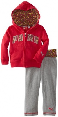 PUMA - Kids Baby-Girls Infant Printed Hearts Set, Barberry, 12 Months PUMA - Kids Baby-Girls Infant Printed Hearts Set, Barberry, 12 Months