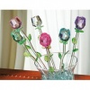 SET OF 6 SPRING BOUQUET GLASS FLOWERS