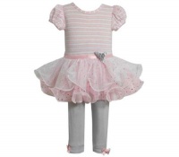 Bonnie Jean Toddler Girls Pink Sparkle Tutu Legging Set - 4 Toddler Bonnie Jean Toddler Girls Pink Sparkle Tutu Legging Set - 4 Toddler