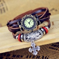 Hot Cool the Ancient Ethnic Totem Retro Vintage Wrist Watch with Straps Cross Hand-woven Watch Hot Cool the Ancient Ethnic Totem Retro Vintage Wrist Watch with Straps Cross Hand-woven Watch