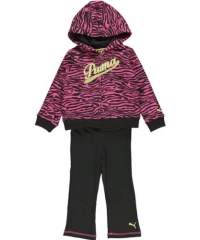 Puma - Kids Baby-Girls Infant Zebra Print Hoodie Set, Black, 24 Months Puma - Kids Baby-Girls Infant Zebra Print Hoodie Set, Black, 24 Months
