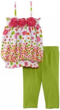 Bonnie Jean Girls 2-6X Dot Bubble Legging Set, Multi, 2T Bonnie Jean Girls 2-6X Dot Bubble Legging Set, Multi, 2T