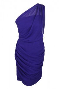 Laundry by Shelli Segal Womens Violetta Chiffon One Shoulder Dress 6 Laundry by Shelli Segal Womens Violetta Chiffon One Shoulder Dress 6