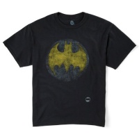 Dc Comics Batman Distressed Batman Circle Logo Mens Black Tee (Medium) Dc Comics Batman Distressed Batman Circle Logo Mens Black Tee (Medium)