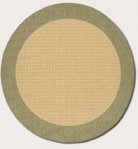 Couristan 1005/5005 Recife Checkered Field/Natural-Green 7-Feet 6-Inch Round Rug Couristan 1005/5005 Recife Checkered Field/Natural-Green 7-Feet 6-Inch Round Rug