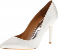 Badgley Mischka Women's Vision II Peep-Toe Pump,White Satin,7 M US Badgley Mischka Women's Vision II Peep-Toe Pump,White Satin,7 M US