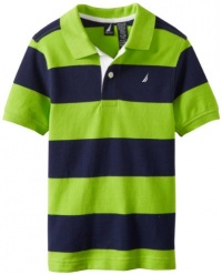 Nautica Boys 2-7 Short Sleeve Stripe Pique Polo, Bright Green, 5/6 Nautica Boys 2-7 Short Sleeve Stripe Pique Polo, Bright Green, 5/6