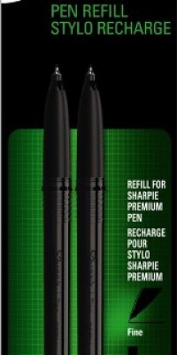 Sharpie Stainless Steel Pen Grip Fine Point Pen Black Ink Refills (1800730)