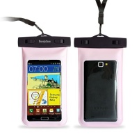 DandyCase Pink Waterproof Case for Apple iPhone 5, Galaxy S4, HTC One, iPod Touch 5 - Also fits other Large Smartphones up to 5.3 Including Galaxy S3, HTC One X/X+, Droid RAZR/MAXX, Nexus 4, EVO 4G LTE, Droid Incredible, LG Optimus G, Nokia Lumia, Droid 