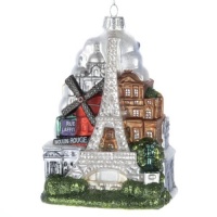 Kurt Adler 5-Inch Glass Paris City Ornament Kurt Adler 5-Inch Glass Paris City Ornament