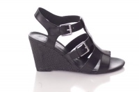 Marc Fisher Oright 2 Womens Size 7.5 Black Open Toe Wedge Sandals Shoes Marc Fisher Oright 2 Womens Size 7.5 Black Open Toe Wedge Sandals Shoes