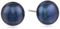 Sterling Silver 8x8.5mm Freshwater Cultured Pearl Button Stud Earrings Sterling Silver 8x8.5mm Freshwater Cultured Pearl Button Stud Earrings