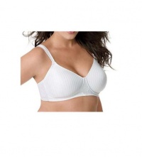 Playtex Women's Secrets Perfectly Smooth Wire Free Bra,Nude Stripe,36D
