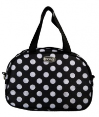 kora K1-063 Insulated Fashion Lunch Tote, Black with White Dot