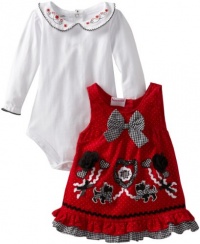 Nannette Baby-Girls Newborn 2 Piece Corduroy Heart Jumper Set, Red, 6-9 Months Nannette Baby-Girls Newborn 2 Piece Corduroy Heart Jumper Set, Red, 6-9 Months